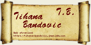 Tihana Bandović vizit kartica